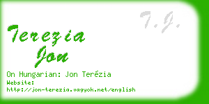 terezia jon business card